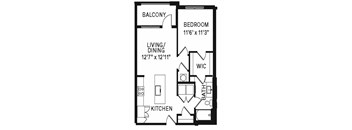 Avenue64 Luxury Apartments in O'Fallon, Missouri A1a Floor Plan