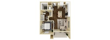 LeVante at Valley Vista Apartments A2 3D Floor Plan