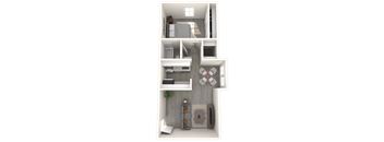 SITE Scottsdale Apartments A2 3D Floor Plan