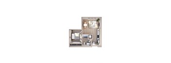 Adara at SeaTac Apartments A2 3D Floor Plan