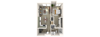 Strata A2 3D Floor Plan