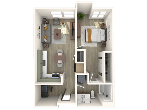 Strata A2 3D Floor Plan