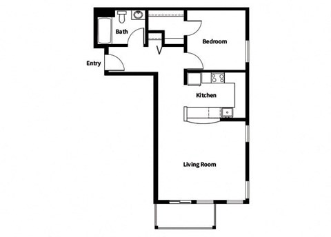 Collins Circle Apartments 2D Floor Plan - A2