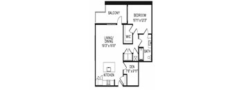 Avenue64 Luxury Apartments in O'Fallon, Missouri A2 Floor Plan