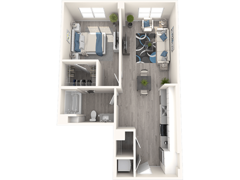 Park on First A3m 3D floor plan