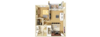 Landmark Conservancy Apartments A3 Floor Plan