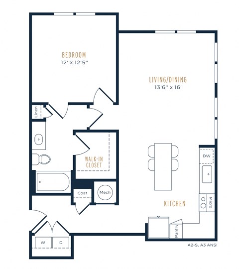 Allora Cinco Ranch Apartments A3 2D Floor Plan