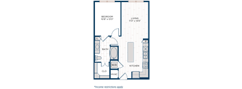 Aura Thirty2 A3.1 Affordable Unit Floor Plan