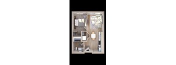 Adara at SeaTac Apartments A8 3D Floor Plan