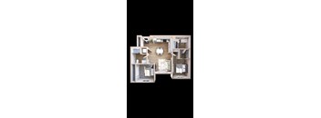 Adara at SeaTac Apartments B3 Type A Floor Plan