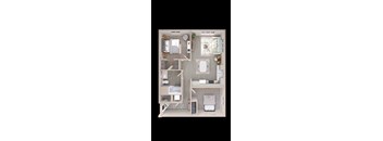 Adara at SeaTac Apartments B5 3D Floor Plan