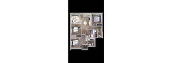 Adara at SeaTac Apartments C10 3D Floor Plan