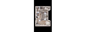Adara at SeaTac Apartments C11 3D Floor Plan