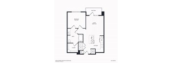 A floor plan of a two bedroom apartment.
