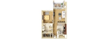 Landmark Conservancy Apartments A4 Floor Plan