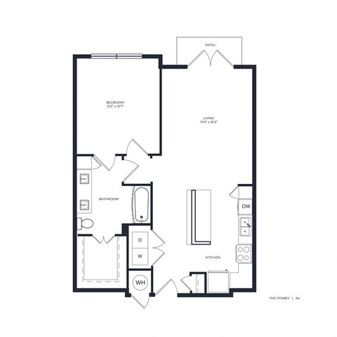 The Storey Apartment Homes A4 2D Floor Plan