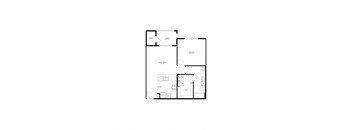 Northside at the Woodlands One Bedroom One Bathroom A4 Floor Plan