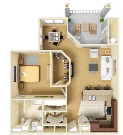 Landmark Conservancy Apartments A5 Floor Plan