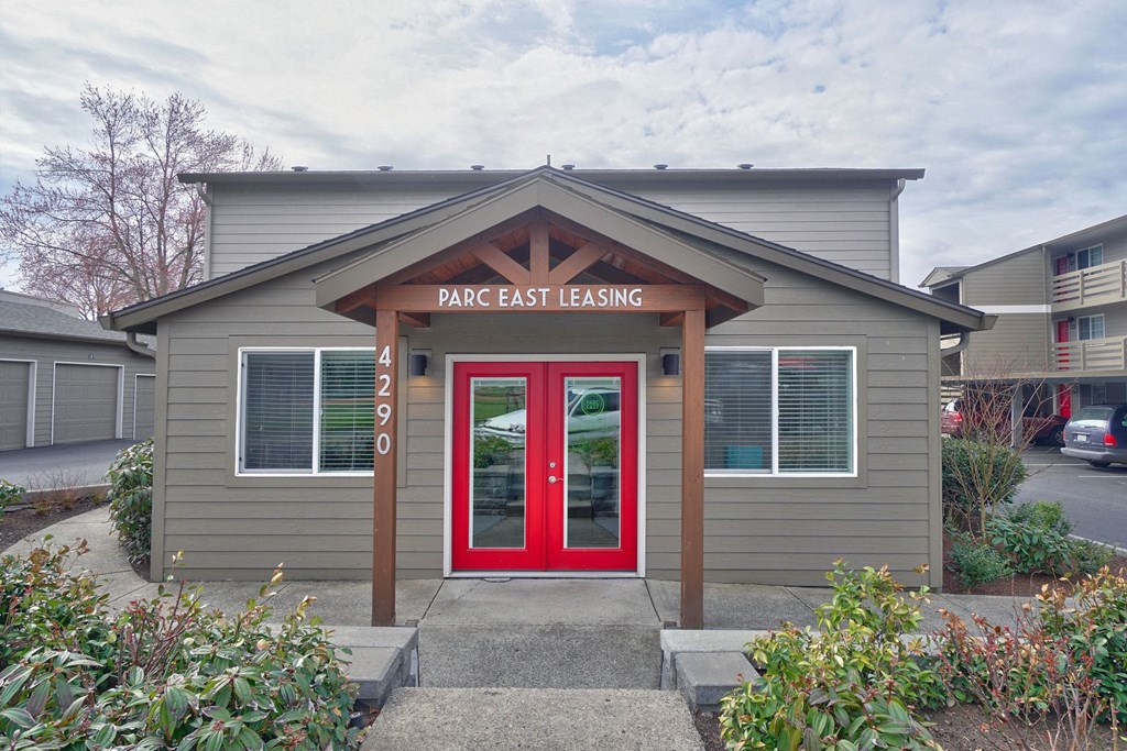 Parc East Apartments leasing office exterior