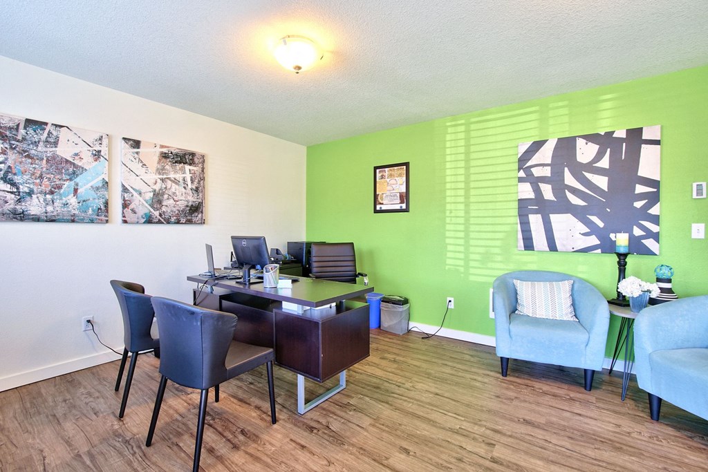 Parc East Apartments leasing office desk