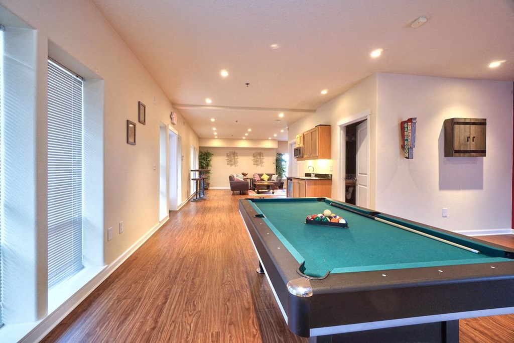 Springwater Crossing clubhouse pool table