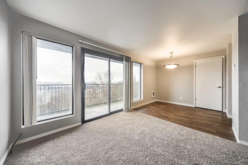 Beacon View Apartments Living Room and Balcony Door