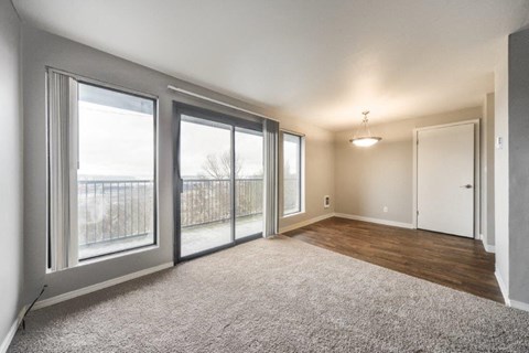 Beacon View Apartments Living Room and Balcony Door