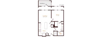 Alexan Pena Station Apartments in Denver, Colorado A1 Floor Plan