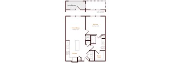 Alexan Pena Station Apartments in Denver, Colorado A2 Floor Plan