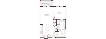 Alexan Pena Station Apartments in Denver, Colorado A4 Floor Plan