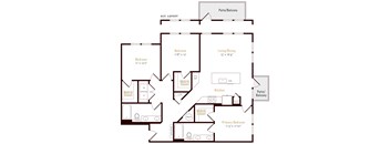 Alexan Pena Station Apartments in Denver, Colorado C2 Floor Plan