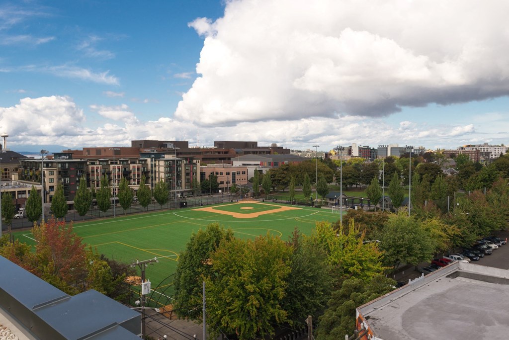 View of Baseball Field from Sunset Electric Rooftop Lounge