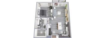 A 1Bed 1Bath Floor Plan at Rendezvous Urban Flats, Tucson