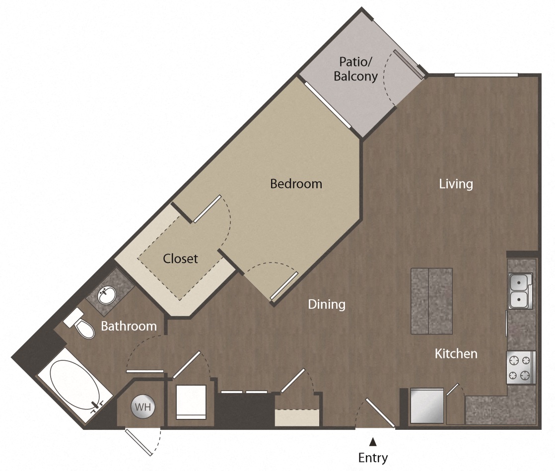 Adagio on the Green_A1 1 Bedroom 1 Bath_Mission Viejo