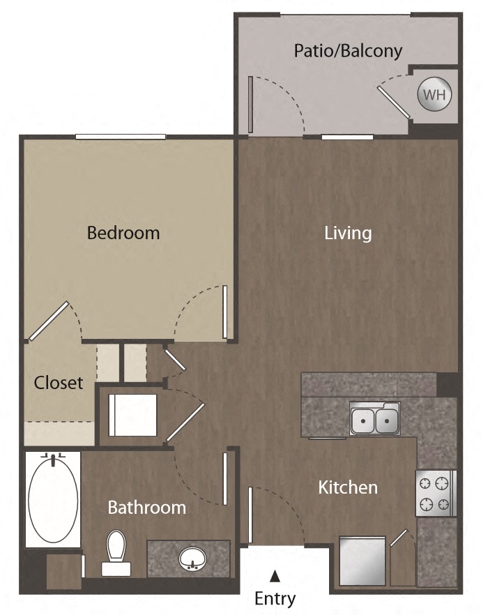 Adagio on the Green_A1 1 Bedroom 1 Bath_Mission Viejo