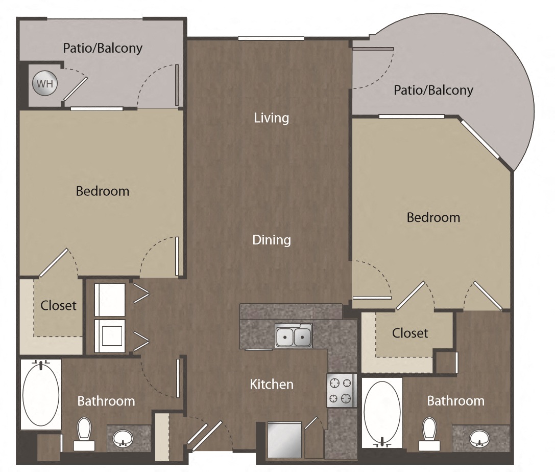 Adagio on the Green_B1 2 Bedroom 2 Bathroom_Mission Viejo