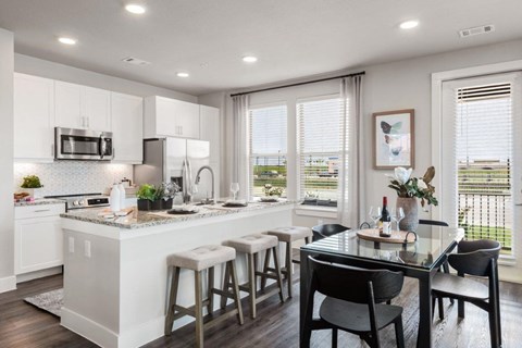 Alexan Gruene Crossing Apartments in New Braunfels, Texas Model Kitchen
