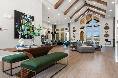 Alexan Gruene Crossing Apartments in New Braunfels, Texas Clubhouse Lounge