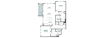 Alexan Gruene Crossing Apartments in New Braunfels, Texas B2 Floor Plan