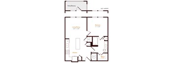 Alexan Pena Station Apartments in Denver, Colorado A1 Floor Plan