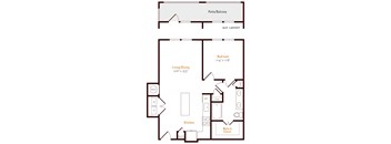 Alexan Pena Station Apartments in Denver, Colorado A3 Floor Plan