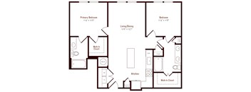 Alexan Pena Station Apartments in Denver, Colorado B2 Floor Plan