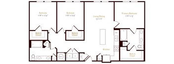 Alexan Pena Station Apartments in Denver, Colorado C1 Floor Plan