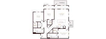 Alexan Pena Station Apartments in Denver, Colorado C2 Floor Plan
