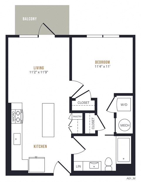 Alexan Gateway Apartments Floor Plan A1