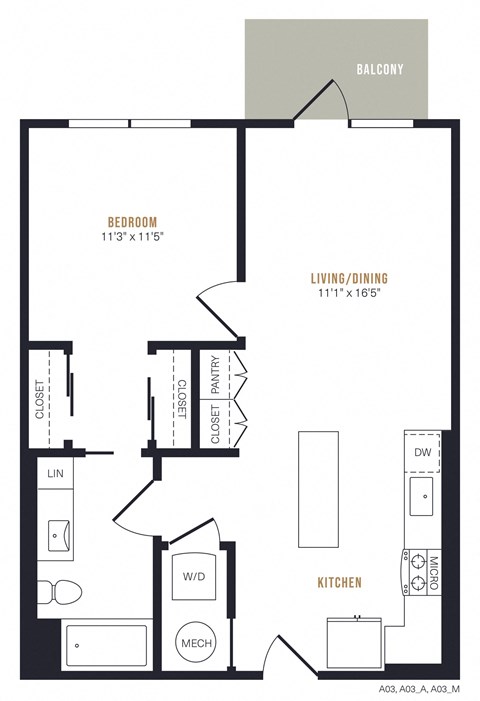 Alexan Gateway Apartments Floor Plan A3