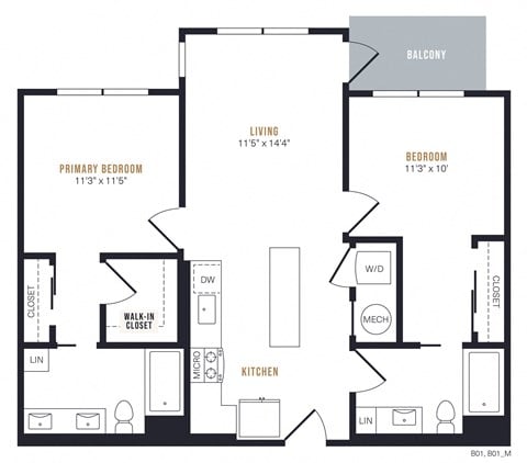 Alexan Gateway Apartments Floor Plan B1