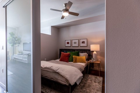 Alexan 100 Apartments Model Bedroom