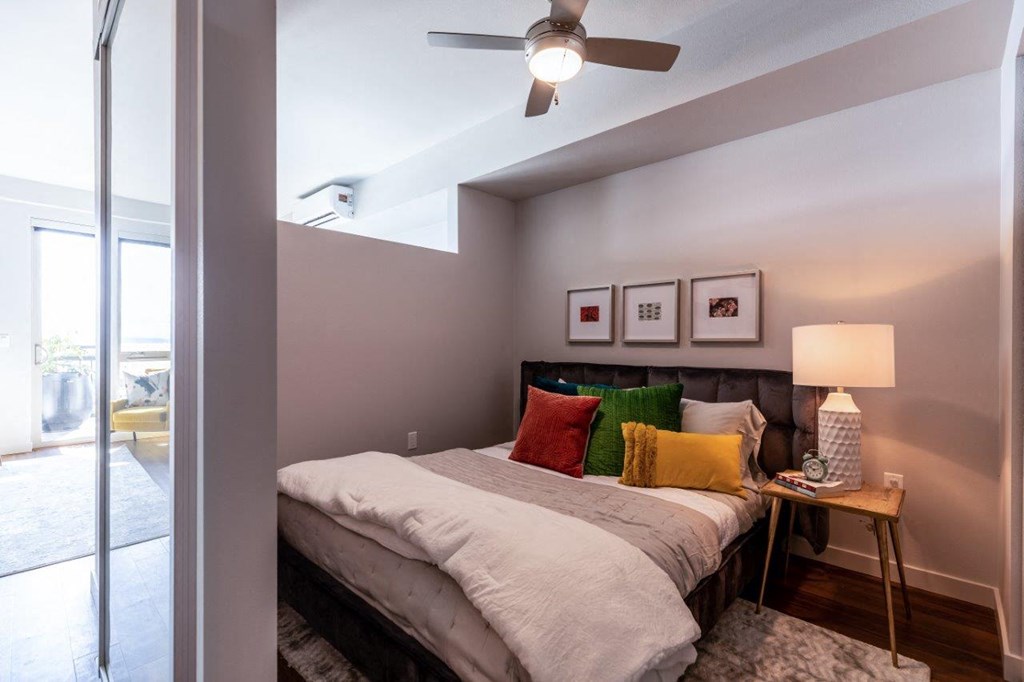 Alexan 100 Apartments Model Bedroom