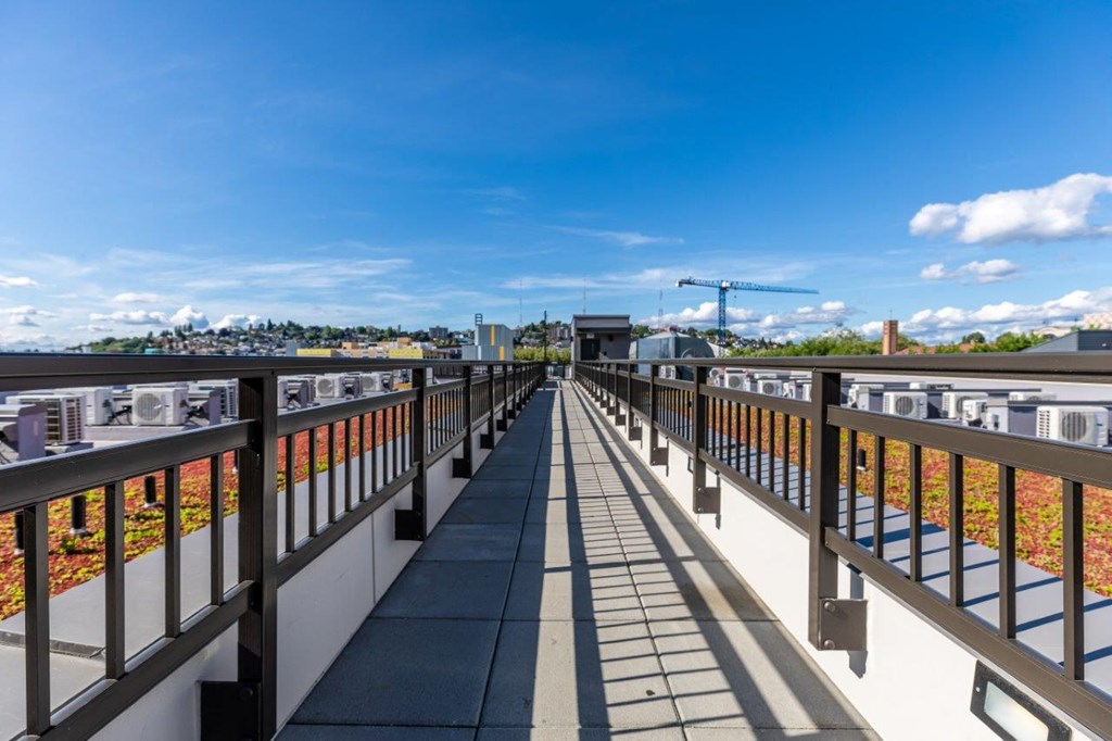 Alexan 100 Apartments Rooftop Walkway